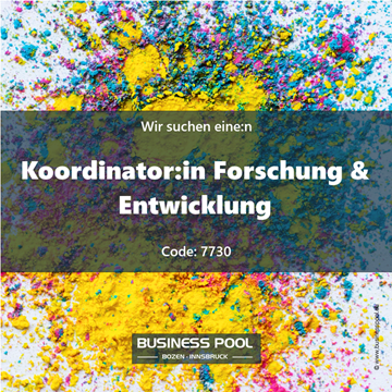 Koordinator:in Forschung & Entwicklung
